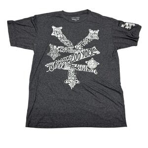 Zoo York Mens XL Graphic T-Shirt Heather Gray Short Sleeve Skater Streetwear Tee